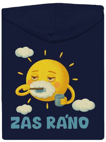Zas ráno pánská mikina na zip Navy