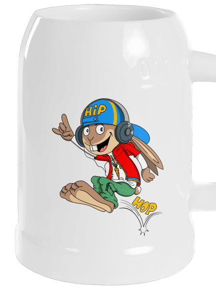 Hip hop půllitr White