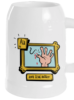 Zlaté české ručičky půllitr White