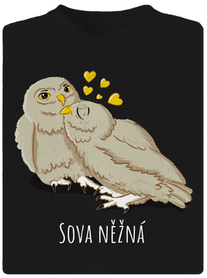 Sova něžná dětské sportovní tričko Black