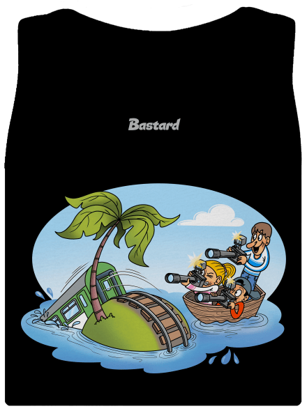 Ostrov železnice dámské tílko klasické Black