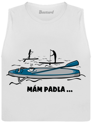 Mám padla dámské tílko volné White