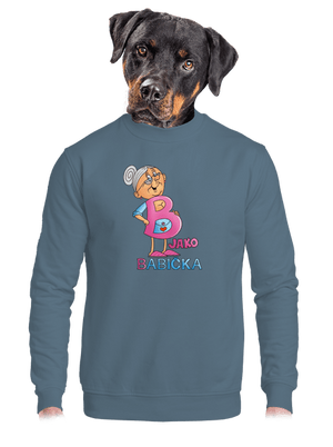 B jako babička unisex mikina bez kapuce Nordic Blue