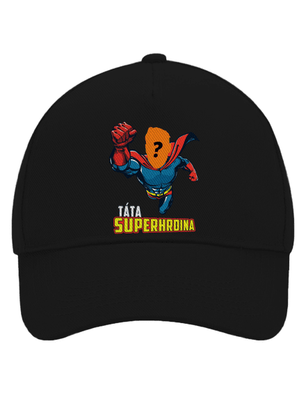 Táta superhrdina kšiltovka baseballka Black