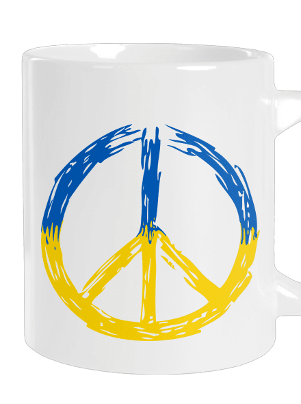 Ukrajina - Peace velký hrnek White