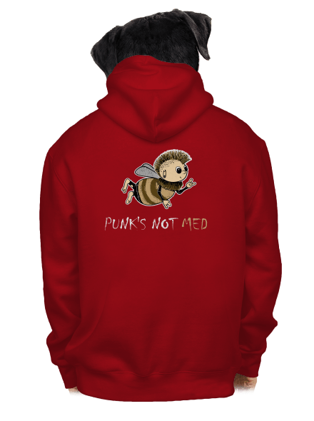 Punks Not Med pánská mikina na zip Red