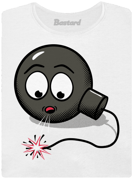 Bomba dámské tričko s lemem White