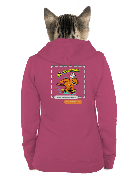 Vlastní AI obrázek dámská mikina na zip Magenta