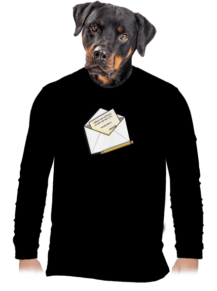 Dopis učitelce pánské dlouhý rukáv Black