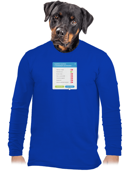 Manželské povinnosti pánské dlouhý rukáv Royal Blue