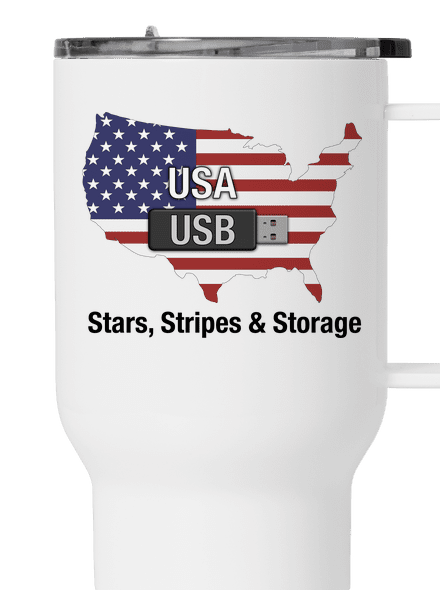 USA a USB termohrnek White