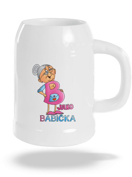 B jako babička půllitr White