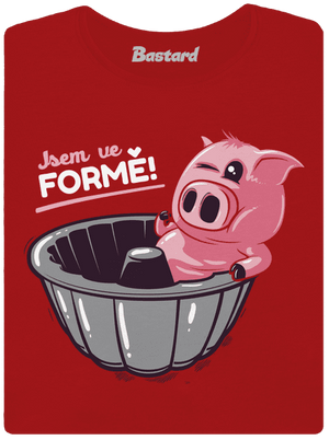 Ve formě dámské tričko s lemem Red Mal