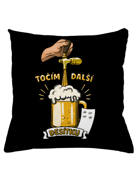 Točím další desítku polštář Black