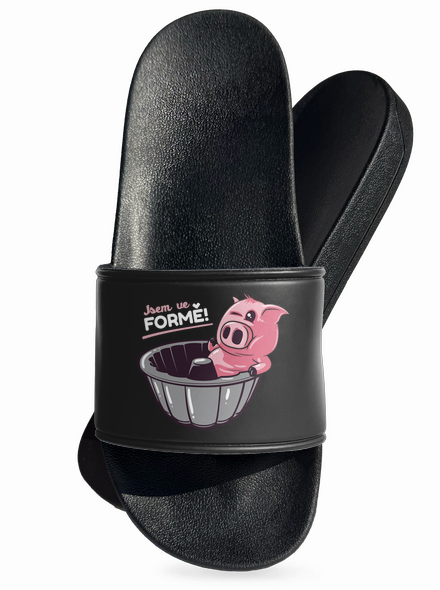 Ve formě pantofle Black