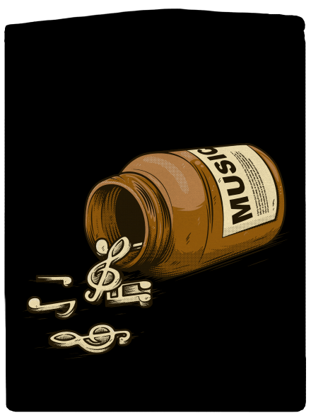 Music Pills dámská mikina na zip Black