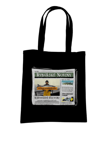 Rybářské noviny taška Black