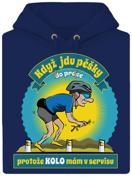 Závislost na kole unisex mikina premium Navy