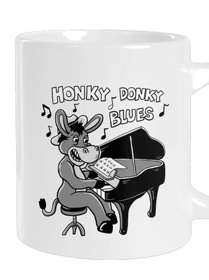 Honky donky blues velký hrnek White