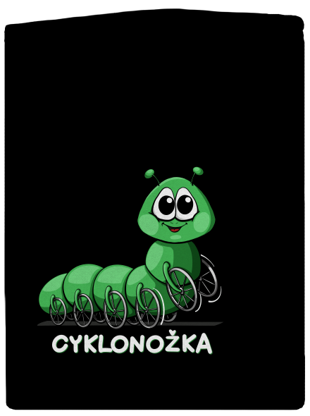 Cyklonožka pánská mikina na zip Black