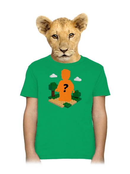 Lego postava z vlastní fotky dětské tričko Kelly Green