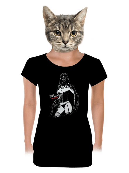 Mrs. Vader dámské tričko s lemem Black