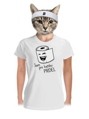 Prdel dámské sportovní tričko White