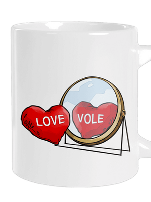 Love vole velký hrnek White