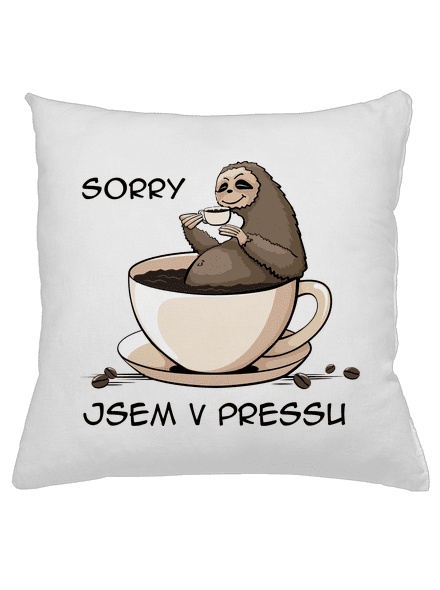 V pressu polštář White