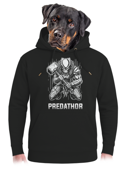 PredaThor a kladívko unisex mikina premium Dark Black