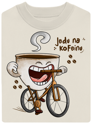 Jedu na kofeinu unisex mikina bez kapuce Off White