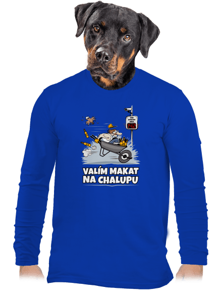 Valím na chalupu pánské dlouhý rukáv Royal Blue