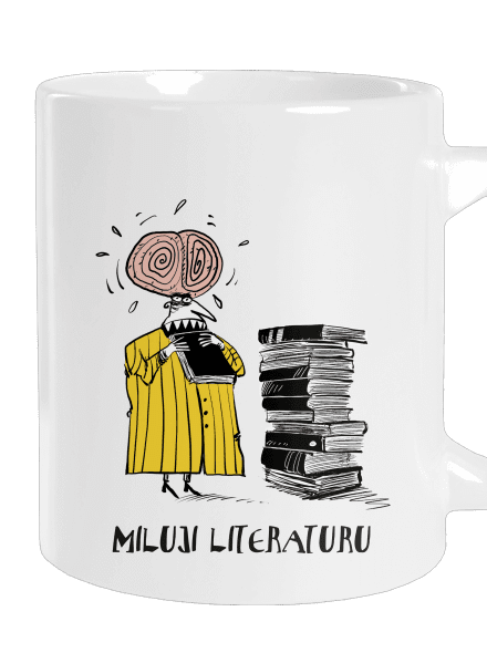Miluji literaturu velký hrnek White