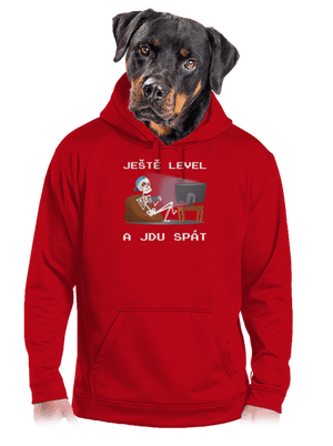 Ještě level pánská mikina klokanka Red