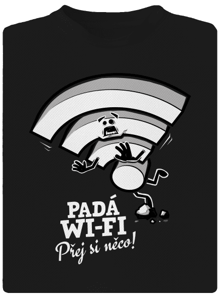 Padá wi-fi dětské sportovní tričko Black