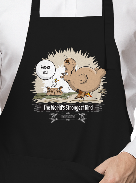 Strongest bird zástěra Black
