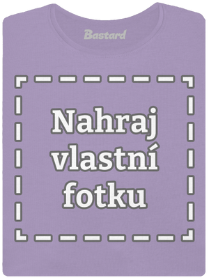 Vlastní potisk dámské tričko s lemem Lavender