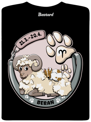 Psí horoskop: Beran dětské tričko Black