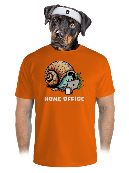 Šnekův home office pánské sportovní tričko Neon Orange