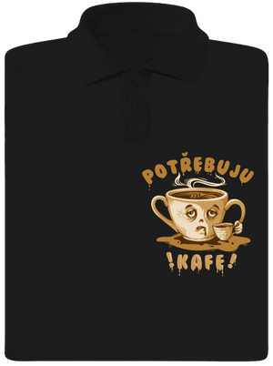 Potřebuju kafe pánská polokošile Black
