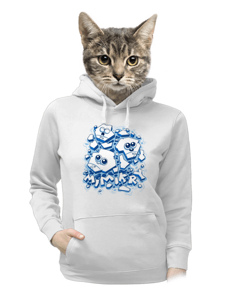 Ledové mimikry dámská mikina klokanka White