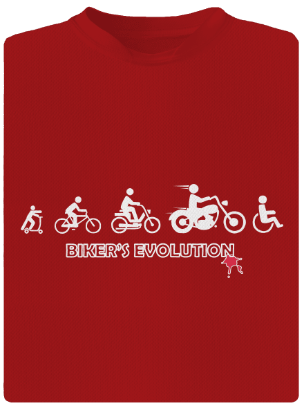 Bikers evolution pánské sportovní tričko Red Mal