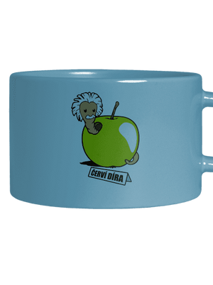 Červí díra hrnek makronka Blue Macaron