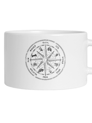 Alkoholický kompas hrnek makronka White