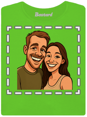 Karikatura z vlastní fotky dámské tričko Apple Green