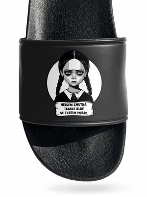 Nejsem smutná pantofle Black