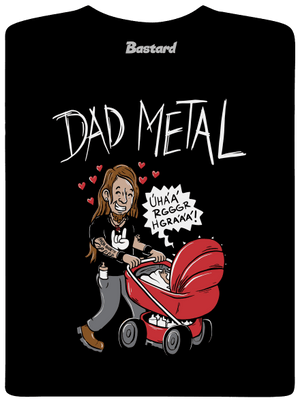 Dad metal pánské tričko Black