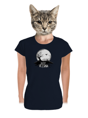 Mlčící většina dámské tričko premium Navy Mal