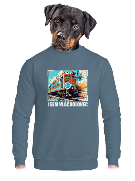 Jsem vláčkolovec unisex mikina bez kapuce Nordic Blue