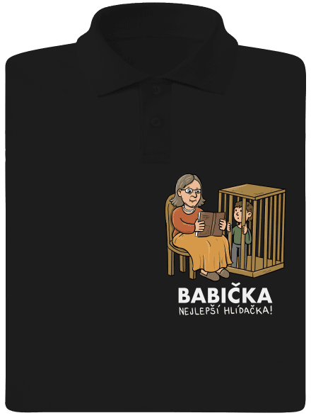Babička hlídačka pánská polokošile Black